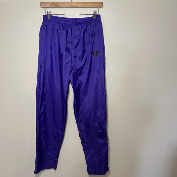 Vintage Helly Hansen Windbreaker Hiking Rain Pants Small 90s Purple - Picture 1 of 8